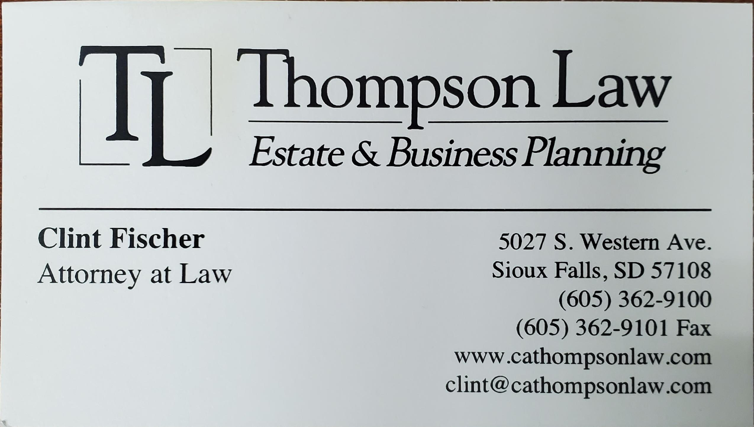 Click image to go to Thompson Law website Contact our office to schedule an appointment with me.